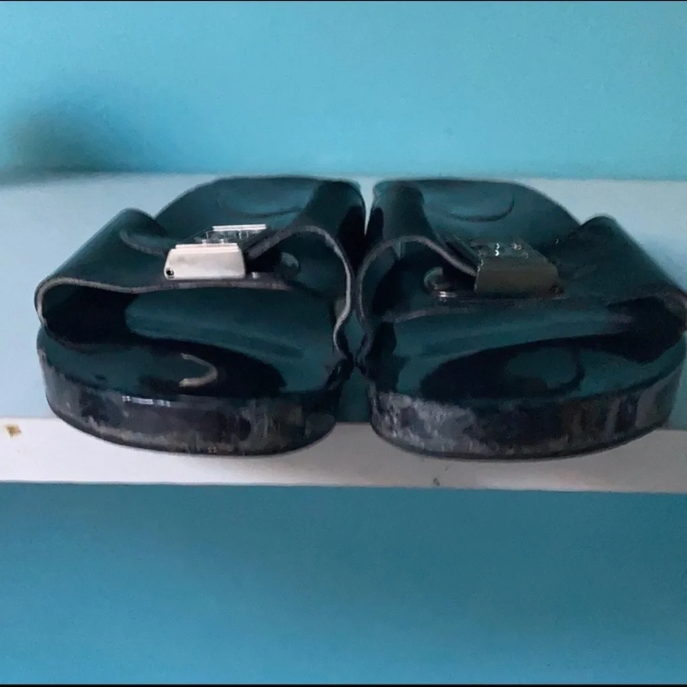 Chanel‎ gorgeous vintage adjustable buckle slides sandals